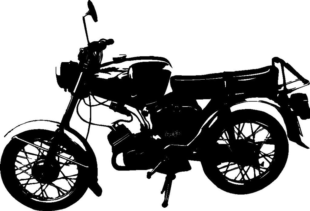 Wandtattoo - DDR Moped - großer Tank - Moped Siemson S50- DDR - Wall Art - Wandaufkleber