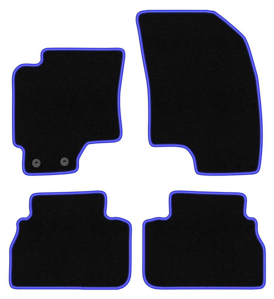 Fußmatten Automatten Velours Schwarz/Blau für Daewoo Magnus Produktbild 