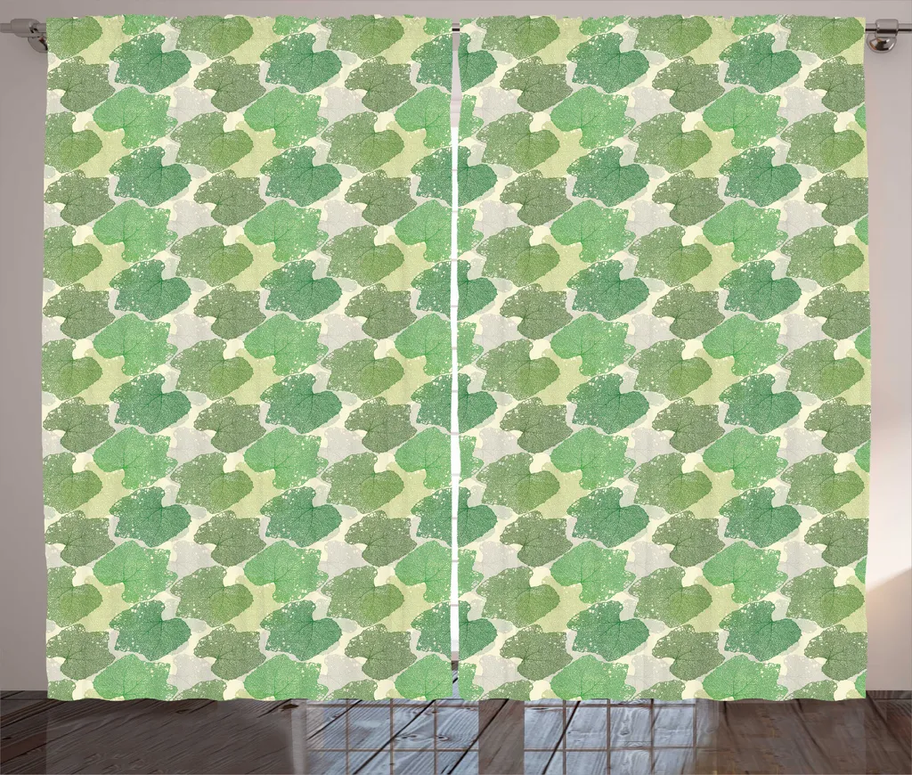 Rideau de salon 280x225 cm vert olive pour une ambiance naturelle