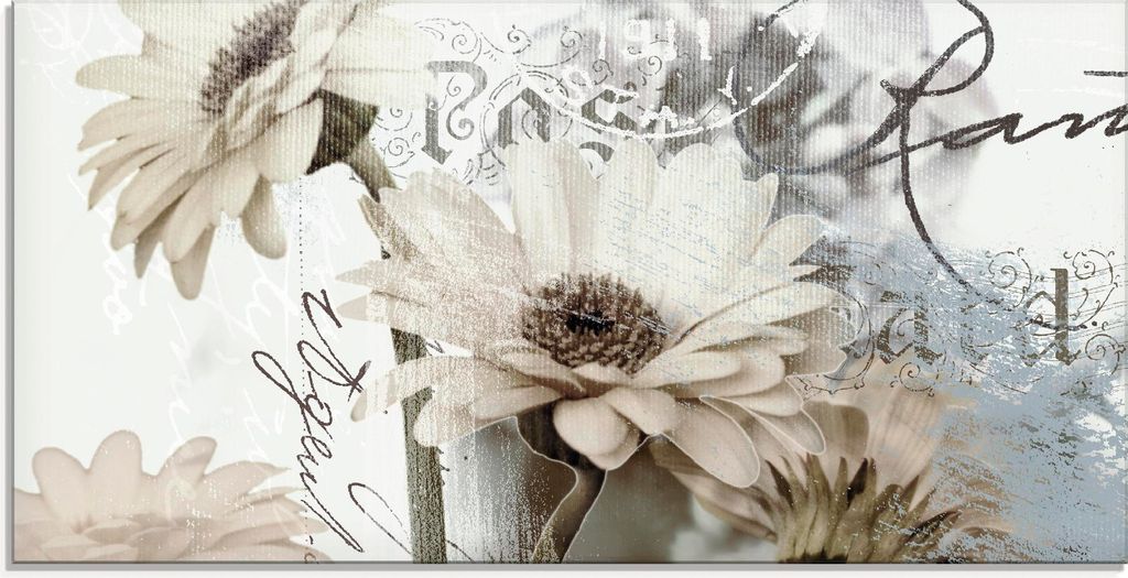 ARTland Glasbild Gerberas_Detail Größe: 60x30 cm