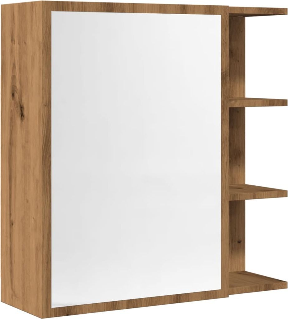 vidaXL Zrcadlová skříňka Artisan dub 62,5x20,5x64 cm Obrázek produktu 
