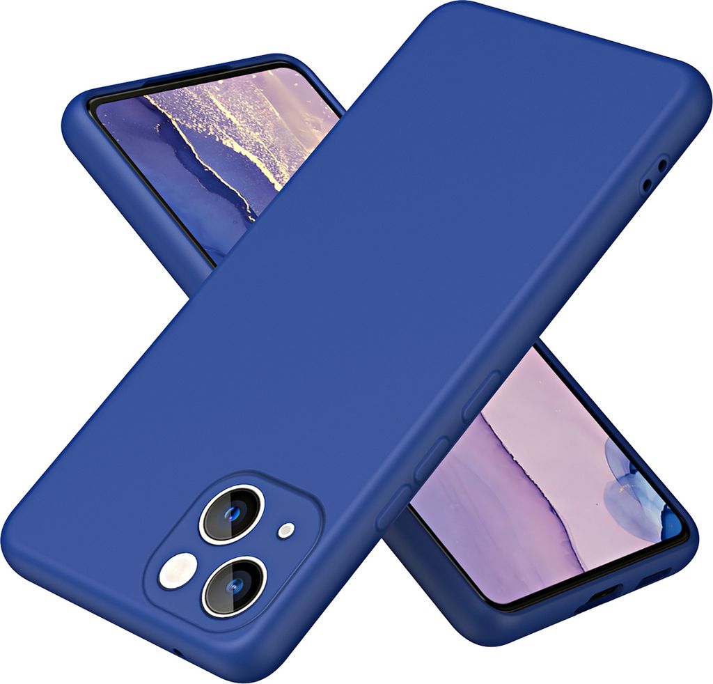 iPhone 14 Plus Hülle, Flüssig Silikon Handyhülle Stoßfest Kratzfest Schutzhülle für iPhone 14 Plus Blau