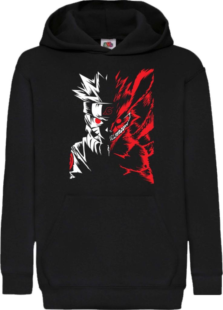 Kinder Kapuzenpullover Naruto Naruto Kurama 03, 9-11 Jahr - 140 / Schwarz
