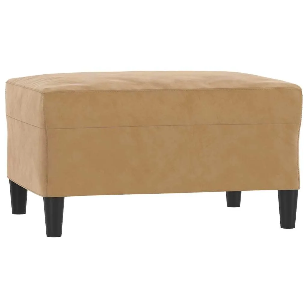 Pouf Poggiapiedi SYFAX Velluto Marrone 70x55 - Comfort Moderno per Soggiorno