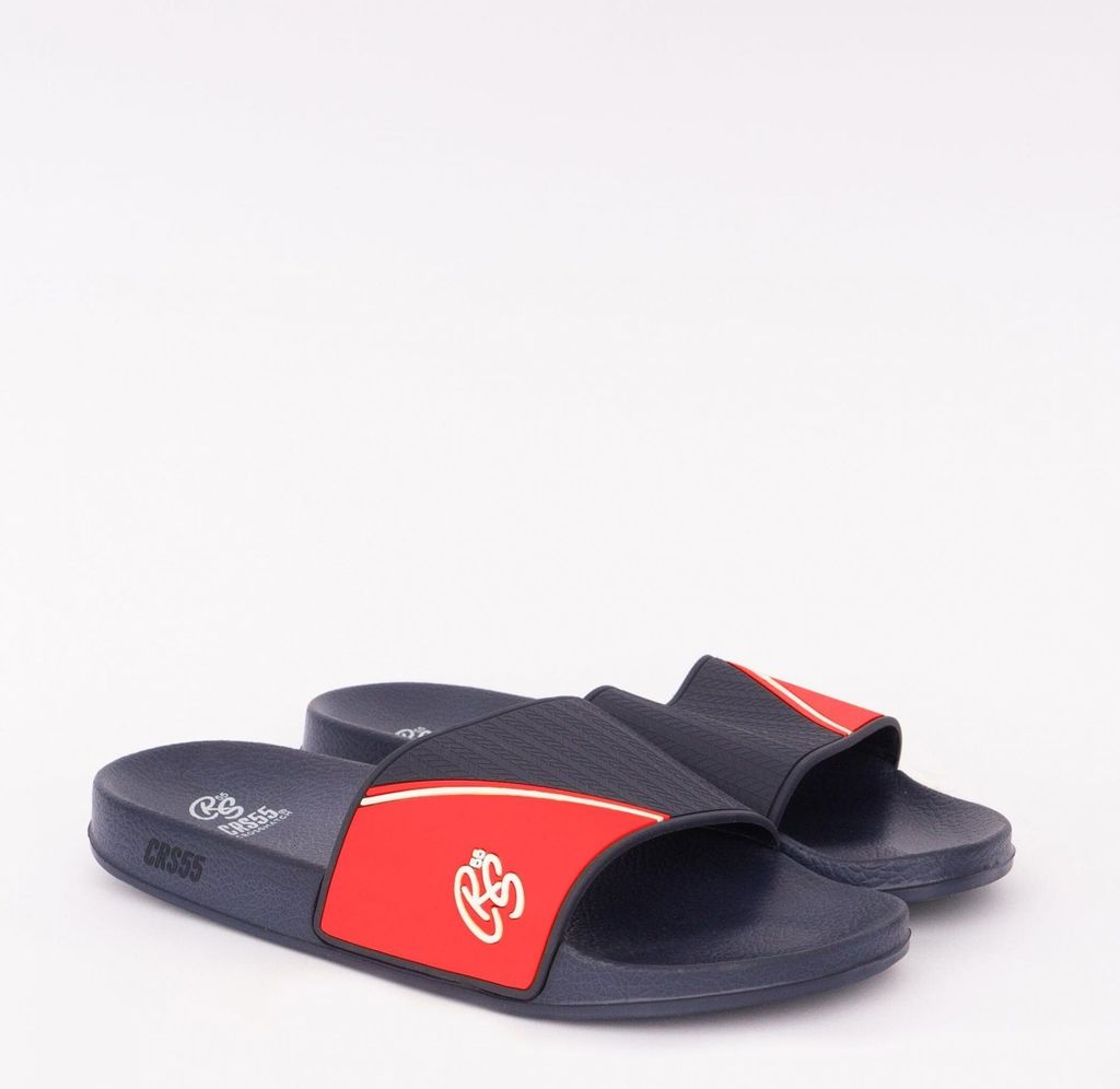 Crosshatch - Herren Badesandale "Ventamoore" BG1078 (39,5 EU) (Marineblau/Rot)