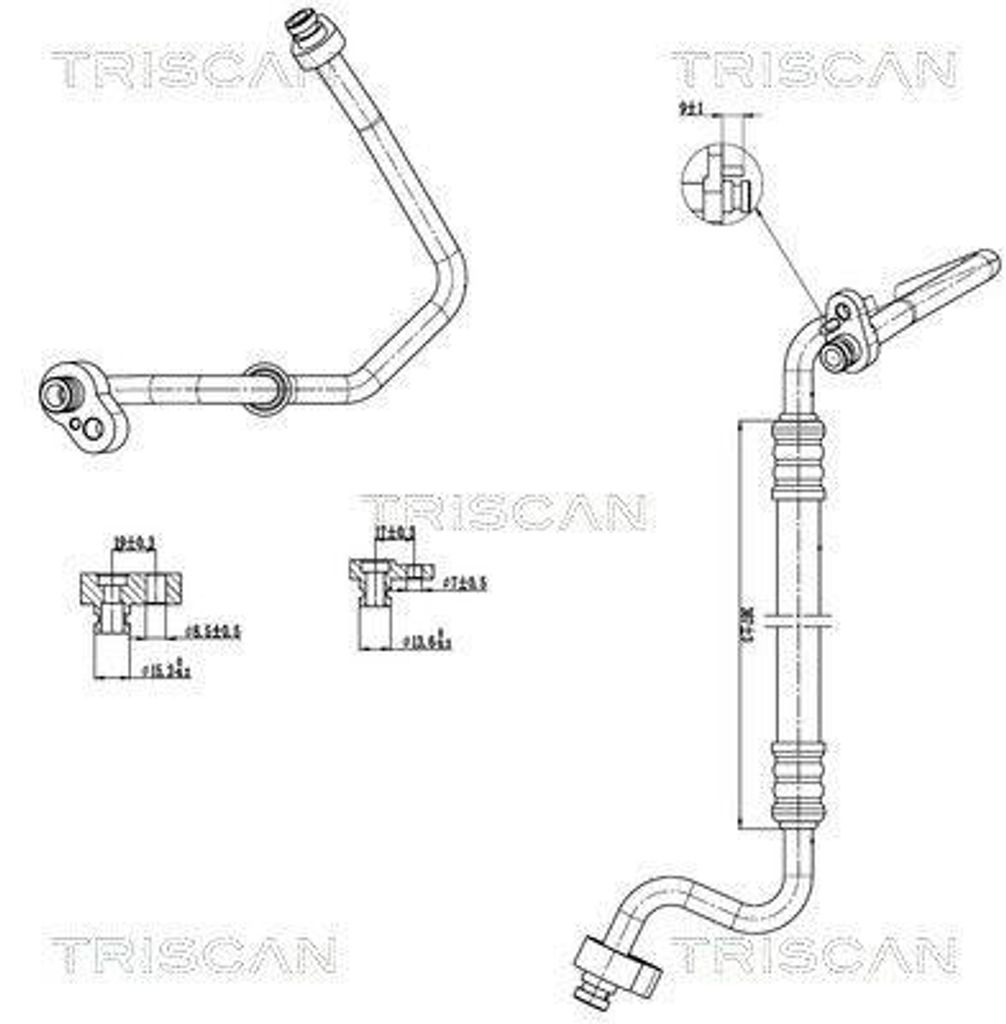 TRISCAN Hochdruckleitung und Niederdruckleitung Klimaanlage Hochdruckleitung 9010 29047 für VW Golf VII Schrägheck (5G1, BQ1, BE1, BE2)