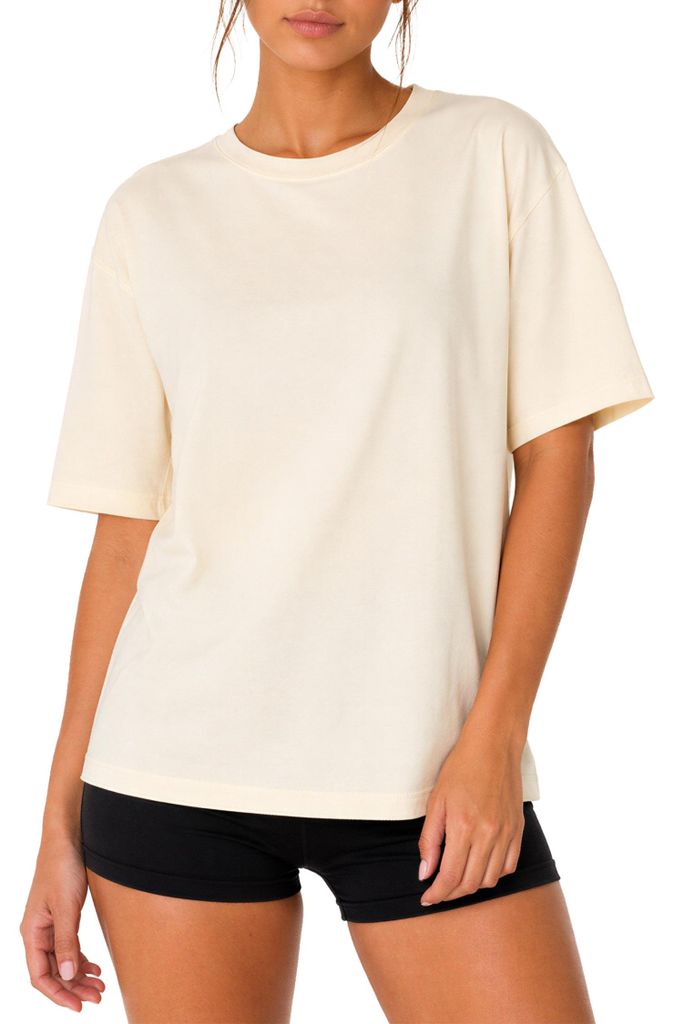 Reichstadt Damen Regular Fit T-Shirt Shoulder Drop 25RSW071 Yellow 3XL