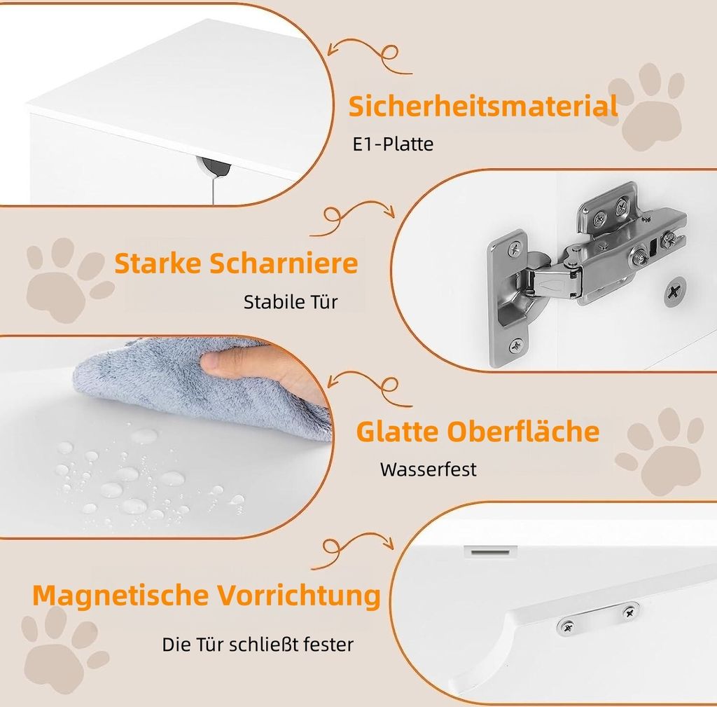 EUGAD Katzenschrank für Katzentoilette, Katzenklo Schrank, Produktbild 6