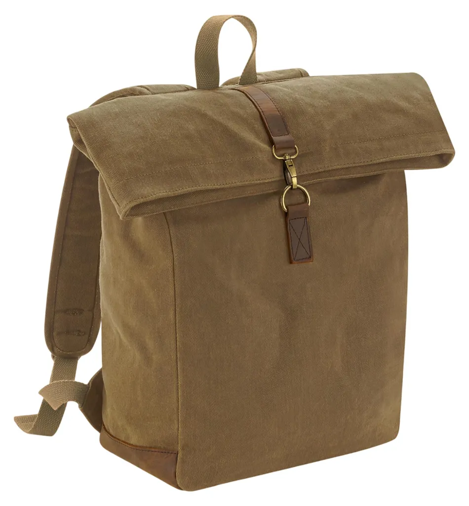 Sac à dos Heritage Quadra FK2818 en toile cirée coloris sable robuste