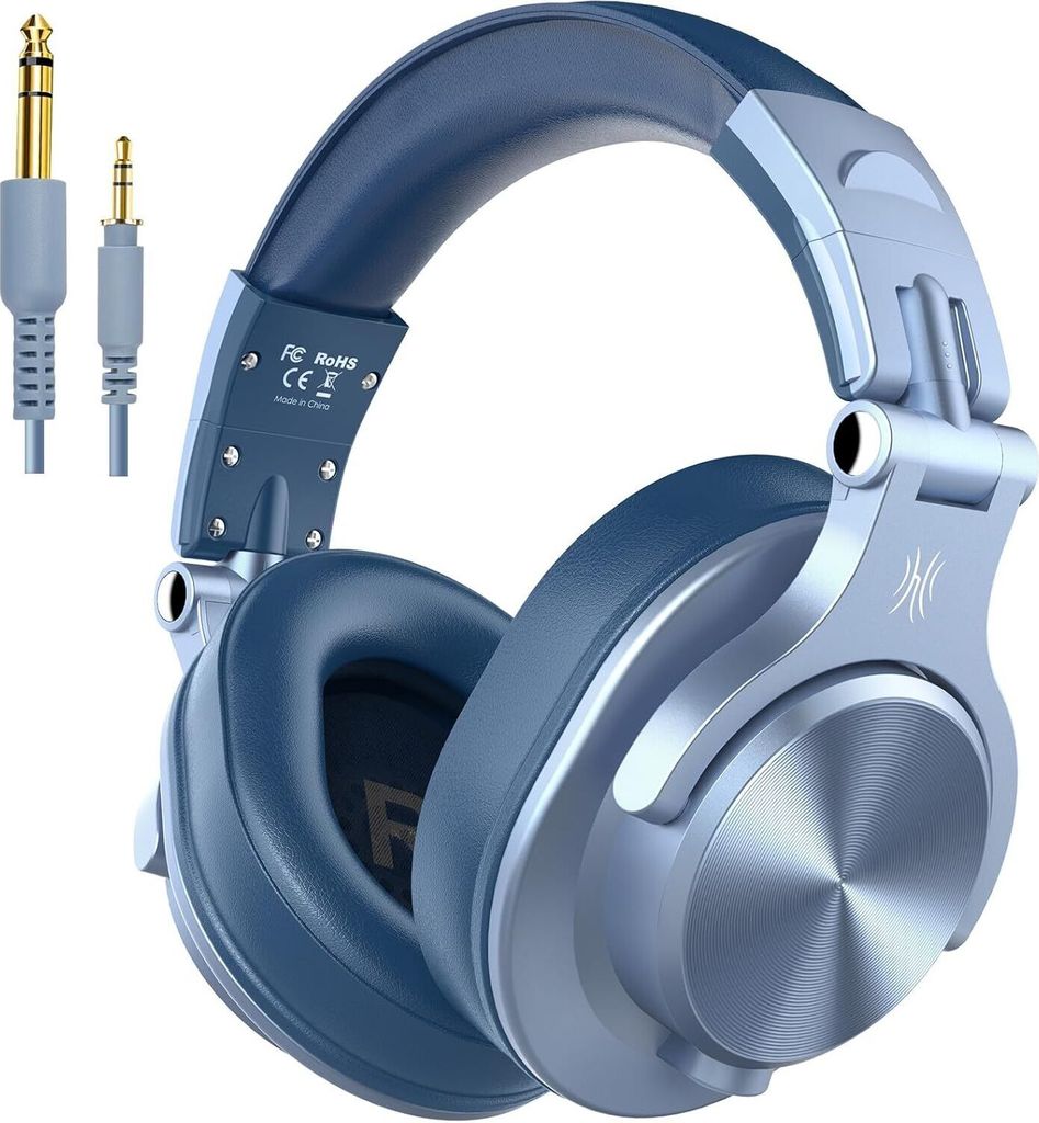 Bluetooth Kopfhörer Over Ear, 72 Stdn HiFi Stereo Kabellos, Leicht & Hoher Tragekomfort mit 6.35mm & 3.5mm Klinke für Studio DJ Handy PC AMP