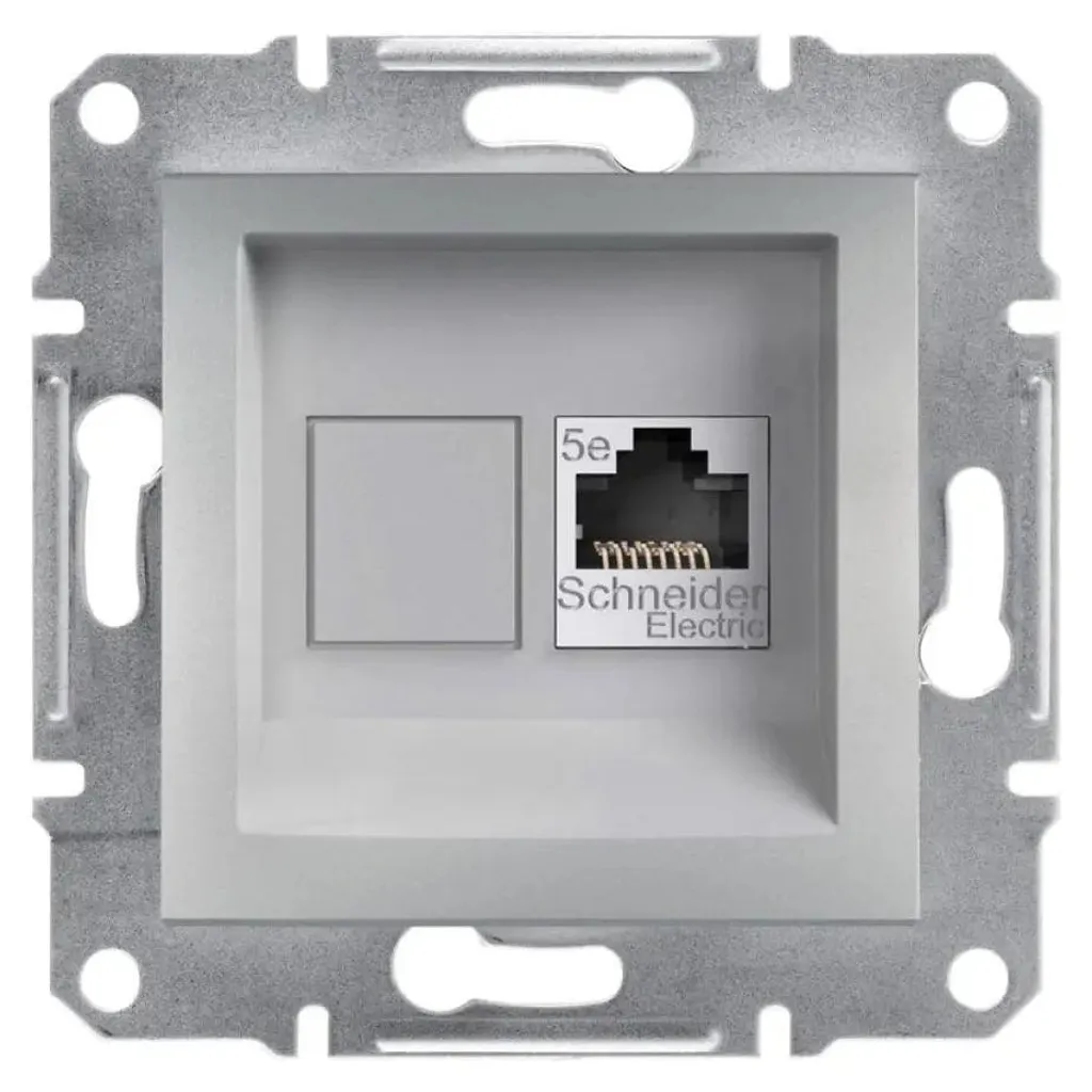 Améliorer votre connexion Ethernet avec la prise Schneider Asfora aluminium