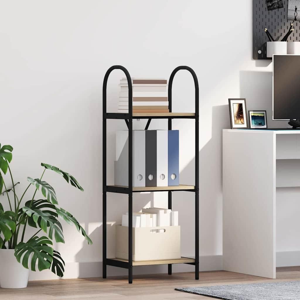 "Schlussverkauf" Bücherregal rechteckig - 1 pc - Büroregal mit Stauraum - Sonoma-Eiche 40x30x109 cm Holzwerkstoff C12298