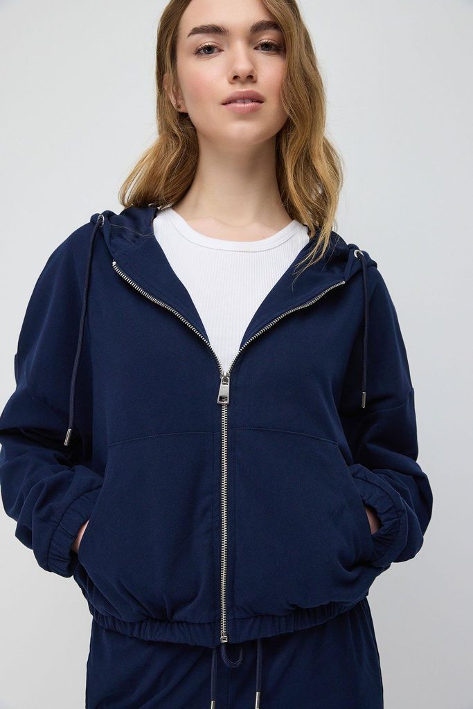 Kapuzenpullover mit Reißverschluss, Dark Navy, S