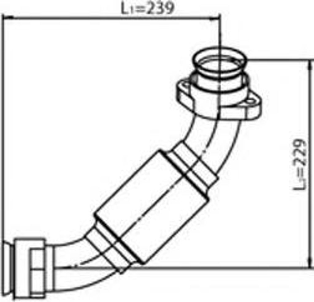 DINEX Abgasrohr Auspuffrohr passend für MERCEDES-BENZ ACTROS MP2 / MP3 Vorne 54232