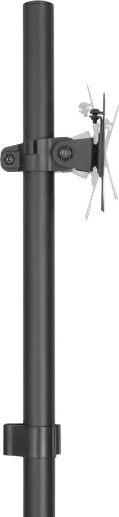 Bureau Mobile Assis-Debout avec Support Écran et Tablette Clavier Noir