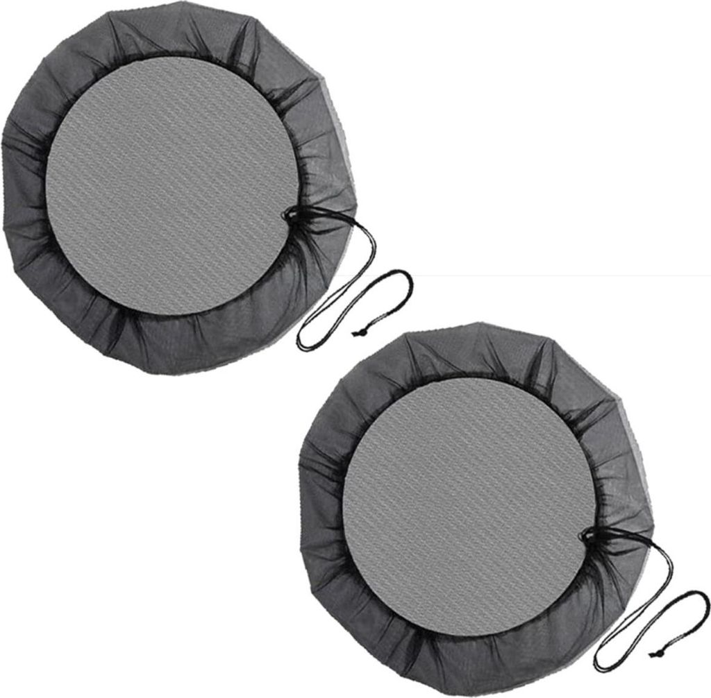 x Regenfass-Abdecknetz, 95 cm Regentanknetz mit Kordelzug zum Schutz vor Staub, Blättern und Mücken
