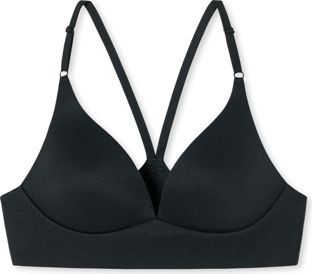 SCHIESSER Invisible Soft dames Lounge BH, voorgevormd met beugel, zwart
