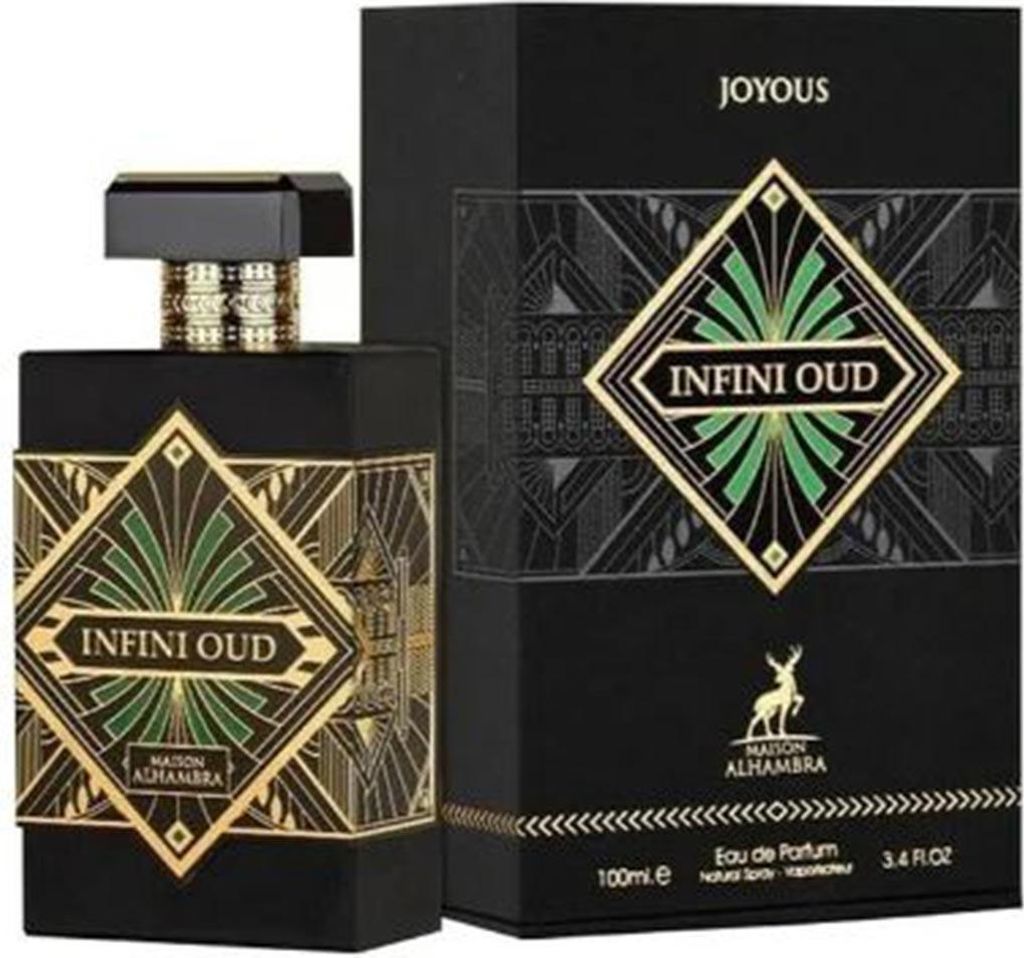 A product shot of a perfume bottle and its box.
