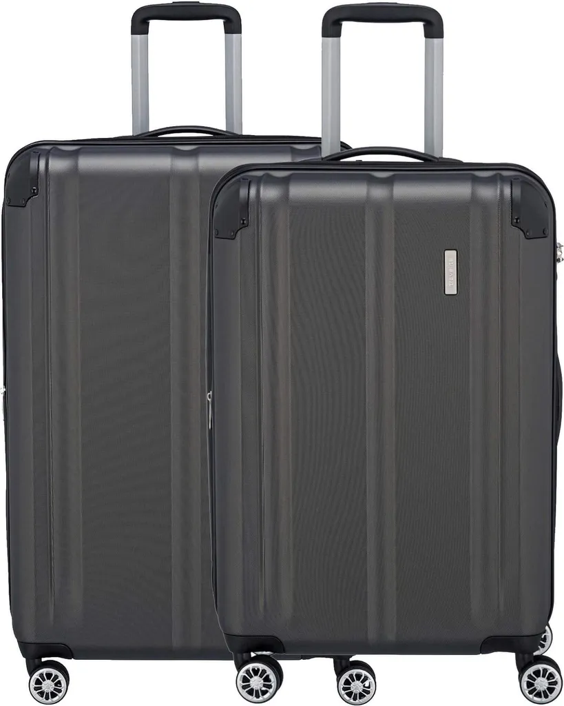 Travelite CITY Set de Bagages pour Voyages Longs - Valises L et M Grises