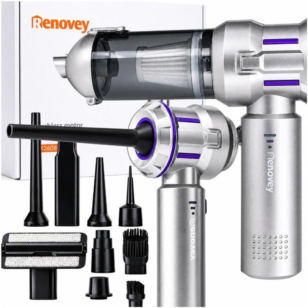 Renovey Bezdrátový Ruční Vysavač 3 v 1, 20000 Pa, Dmychadlo Obrázek produktu 