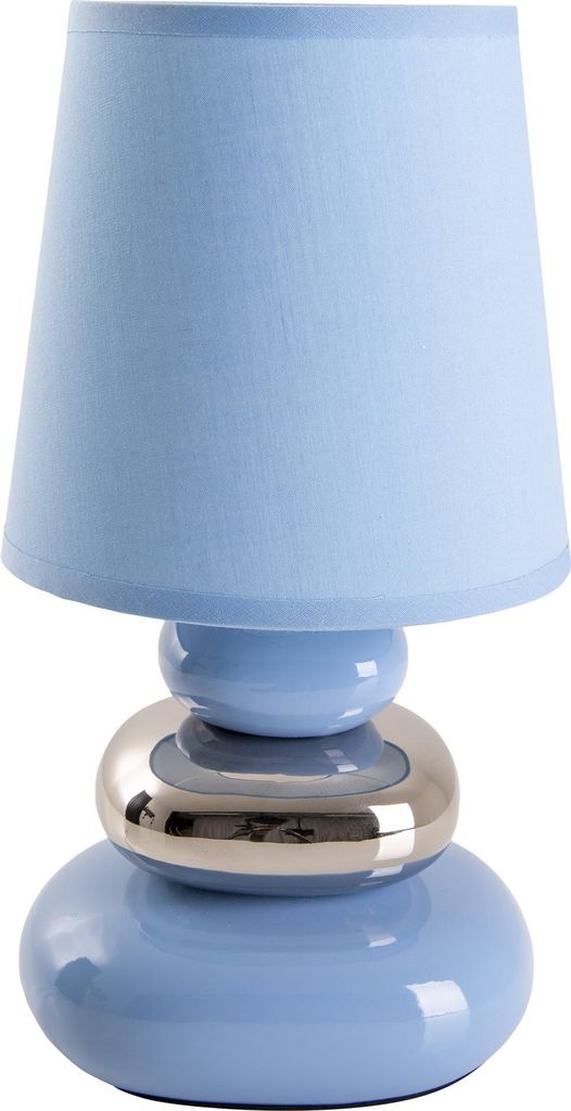 Näve Leuchten Tischleuchte STONEY mit E14 Tischleuchte STONEY mit E14 Tischleuchten - Keramik Tischleuchte "STONEY" blau, Tischlampe im Retro Styl...