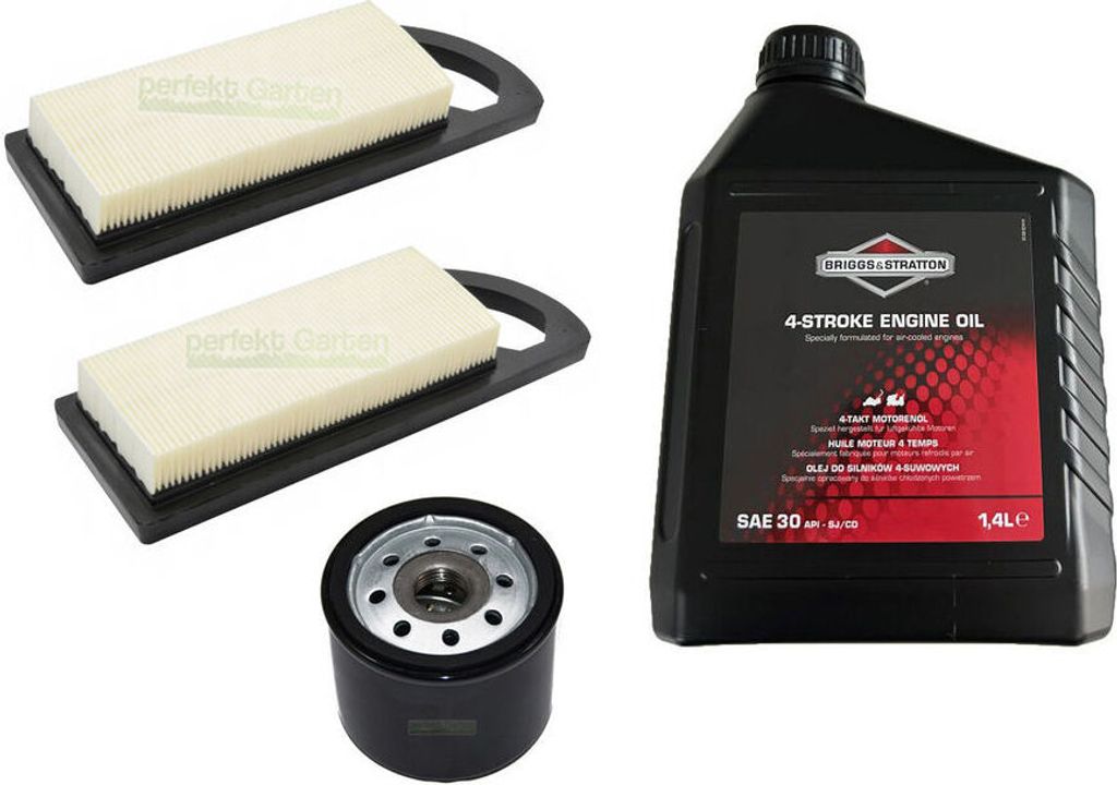 Ölfilter+ Luftfilter + Öl SAE30 für Briggs & Stratton B&S Produktbild 