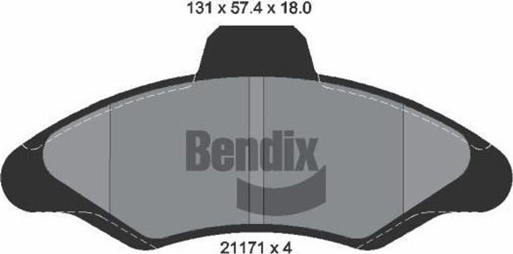 BENDIX Braking BPD1759 Bremsbelagsatz, Scheibenbremse OE 1015598 kompatibel mit Escort