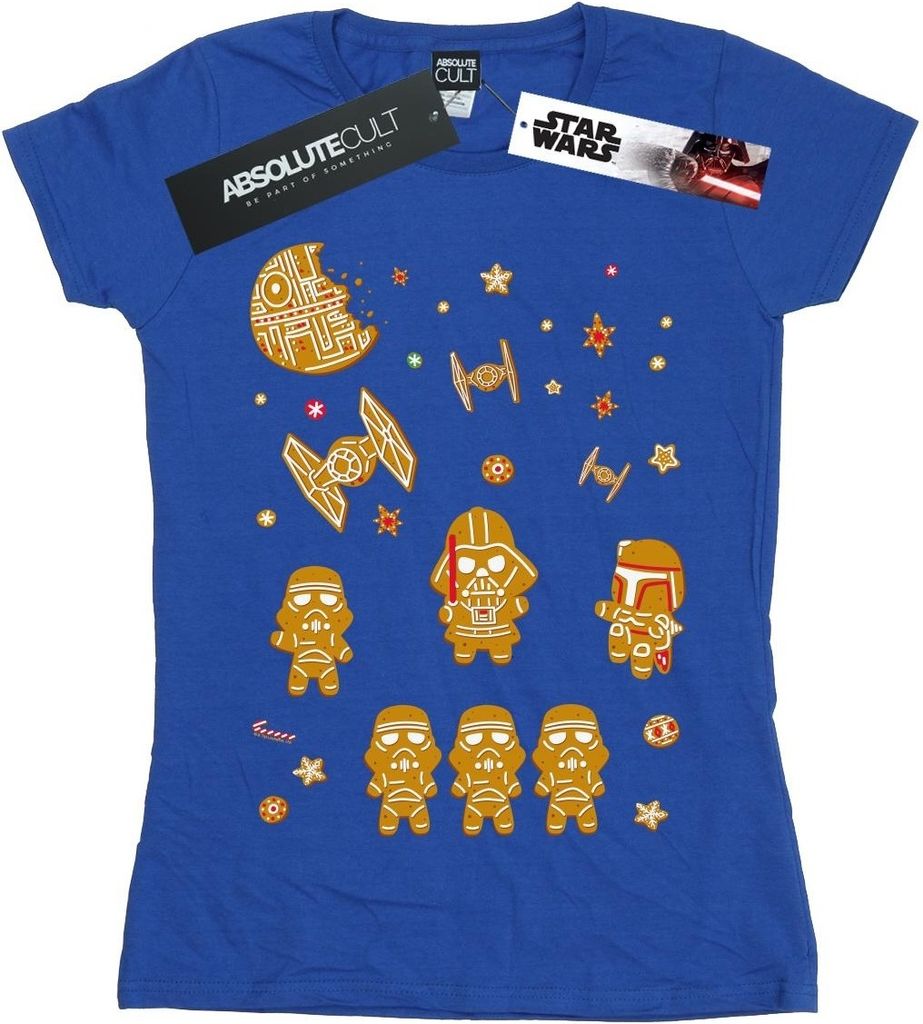 Star Wars - "Gingerbread Empire" T-Shirt für Damen BI42064 (M) (Marineblau)