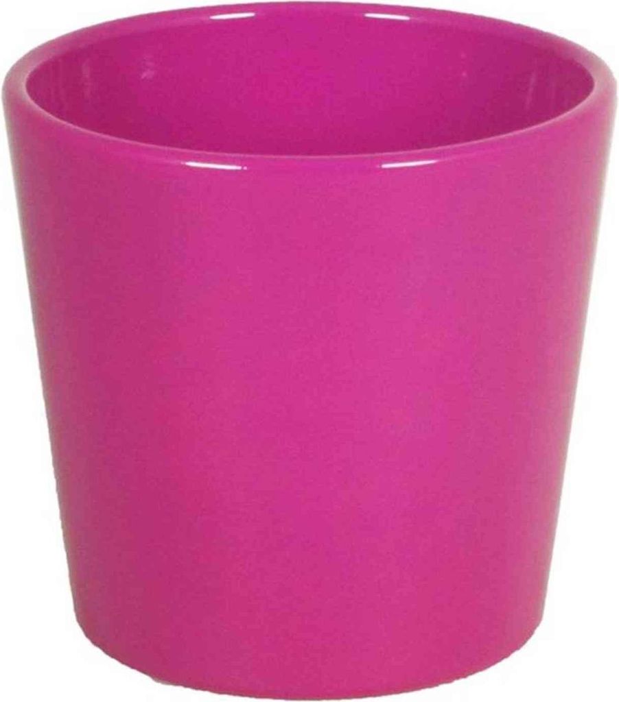 INNA-Glas Keramik Orchideenvase, Ø13,5cm, 12,5cm, pink - Produktbild 