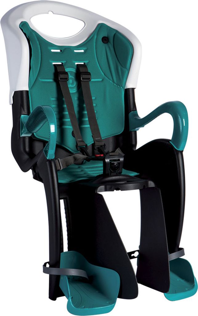 Bellelli Tiger Kindersitz 26 - 28 Zoll Fahrrad Kinder Fahrradsitz bis 22 kg Größe verstellbar inkl. Halterung, Farbe:weiß/türkis, Ausführung:S...