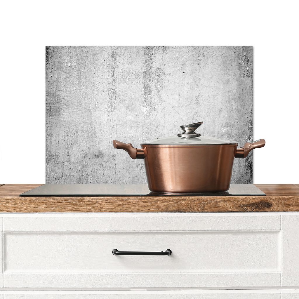 KitchenYeah Spritzschutz Küche - Küchenrückwand - Wandschutz für Herd und Spüle - Beton - Grau - Gemustert - Vintage - Industriell 60x40 - ...