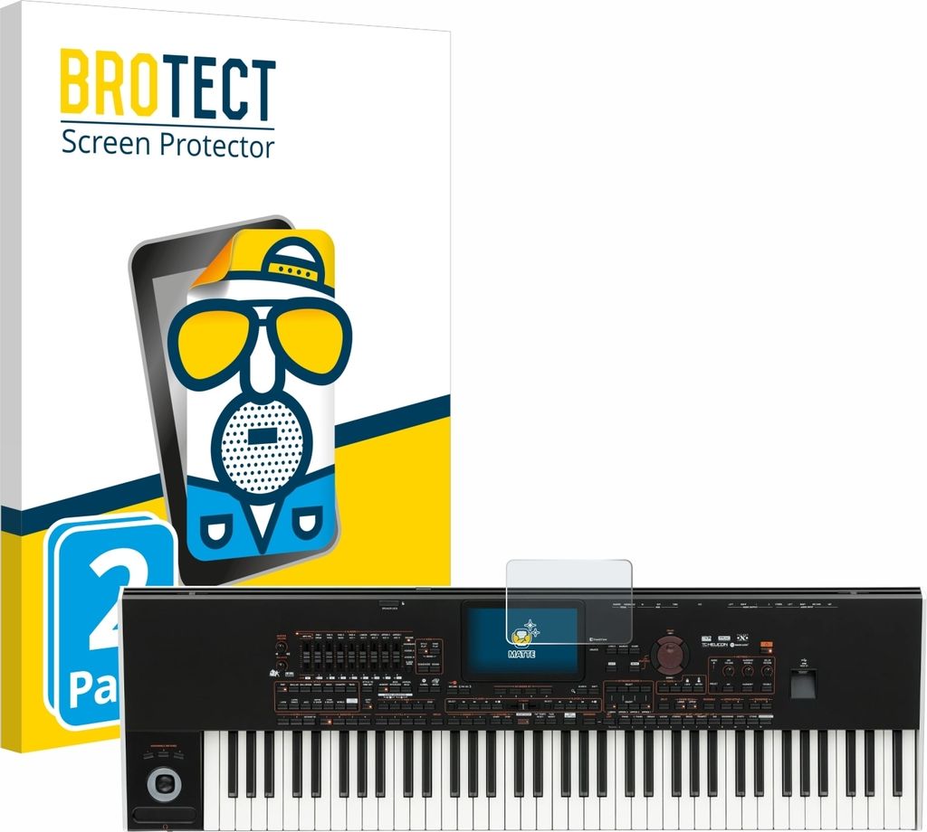 2x BROTECT Schutzfolie für KORG Pa4x Displayschutz Displayschutzfolie Folie Matt Entspiegelungsfolie