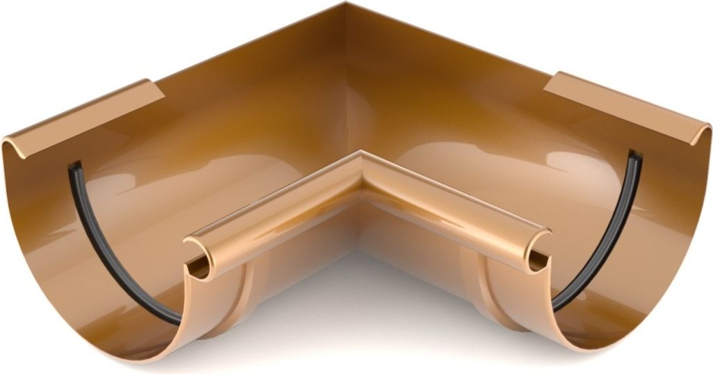 Innere Kunststoff-Rinnenecke Ø 125 mm, Kupfer RAL nach Kundenwunsch
