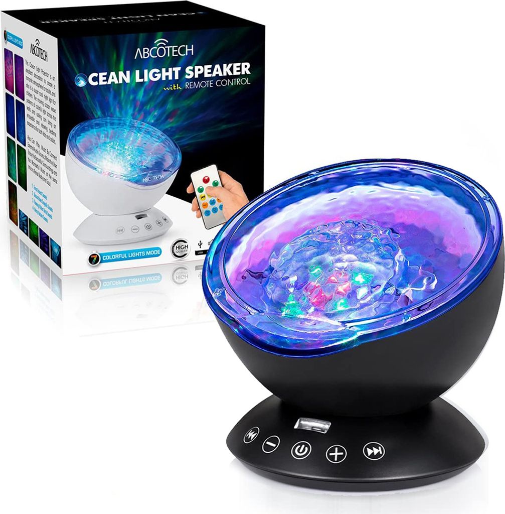 Ozeanwelle Projektor LED Nachtlicht 7 Lichtmodi Lampe Produktbild 6