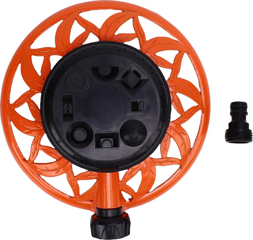 Rasensprenger mit dekorativem Metallsockel, 8 Muster, stationäres Wasser zur Bewässerung von Hof, Garten, EU-Stil