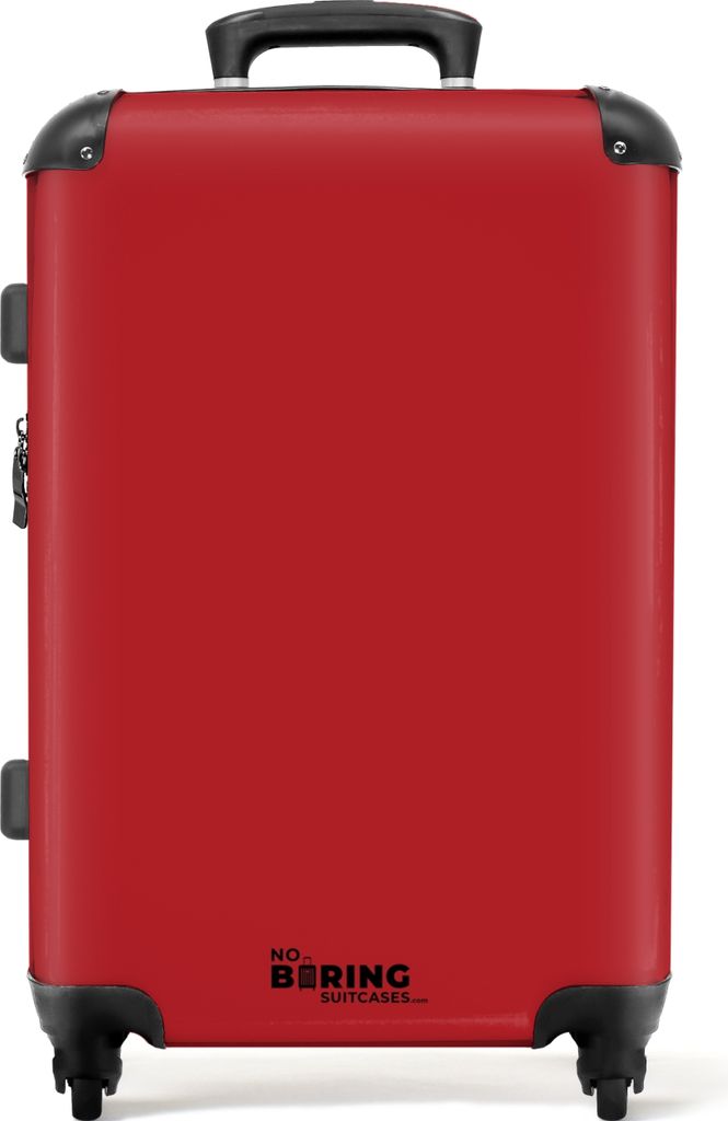 NoBoringSuitcases.com Großer Koffer - Rot - fest - Kombinationsschloss TSA - Hartschalen Trolley 4 Rollen - 72 liter - Reisekoffer - 66 cmKoffer...
