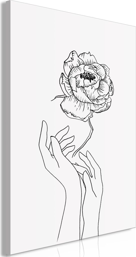 Vlies Leinwandbild - Delicate Flower (1 Part) Vertical 40x60 cm Menschen b-A-0742-b-a