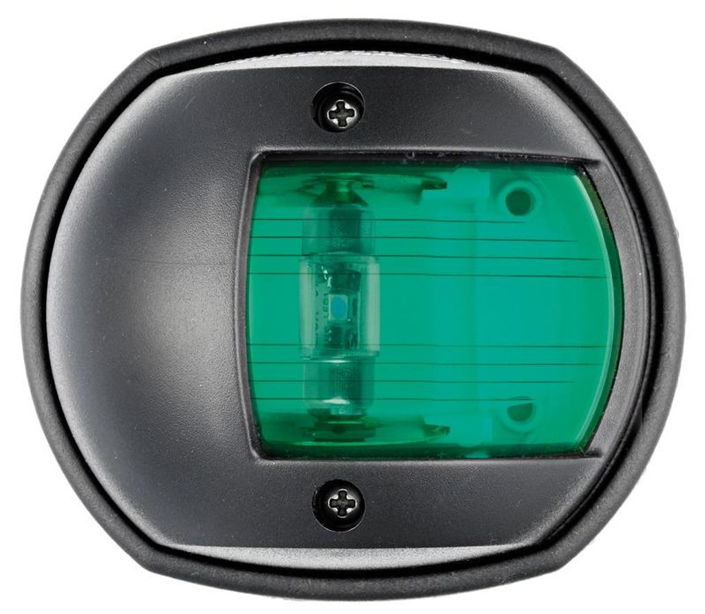 Kompaktowe schwarz Leuchte nawigacyjne LED/112,5° prawe Osculati 11.448.02