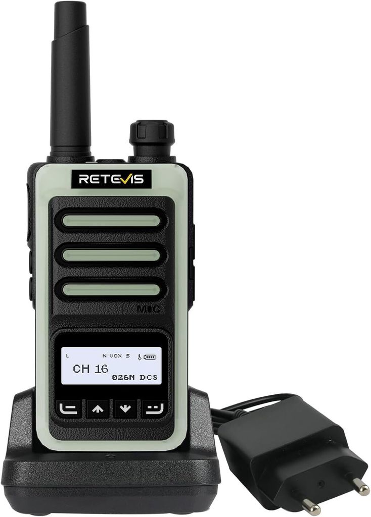 Retevis RB666S Walkie-Talkie, Funkgerät mit LCD-Display, Schnellladefunktion, Leistungsstarker LED-Lampe, VOX, USB-Ladegerät, für Camping, Wandern
