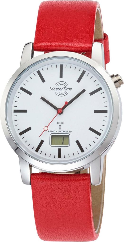 Master Time MTGA-10917-11L Herren-Funkarmbanduhr Daily Leder Rot