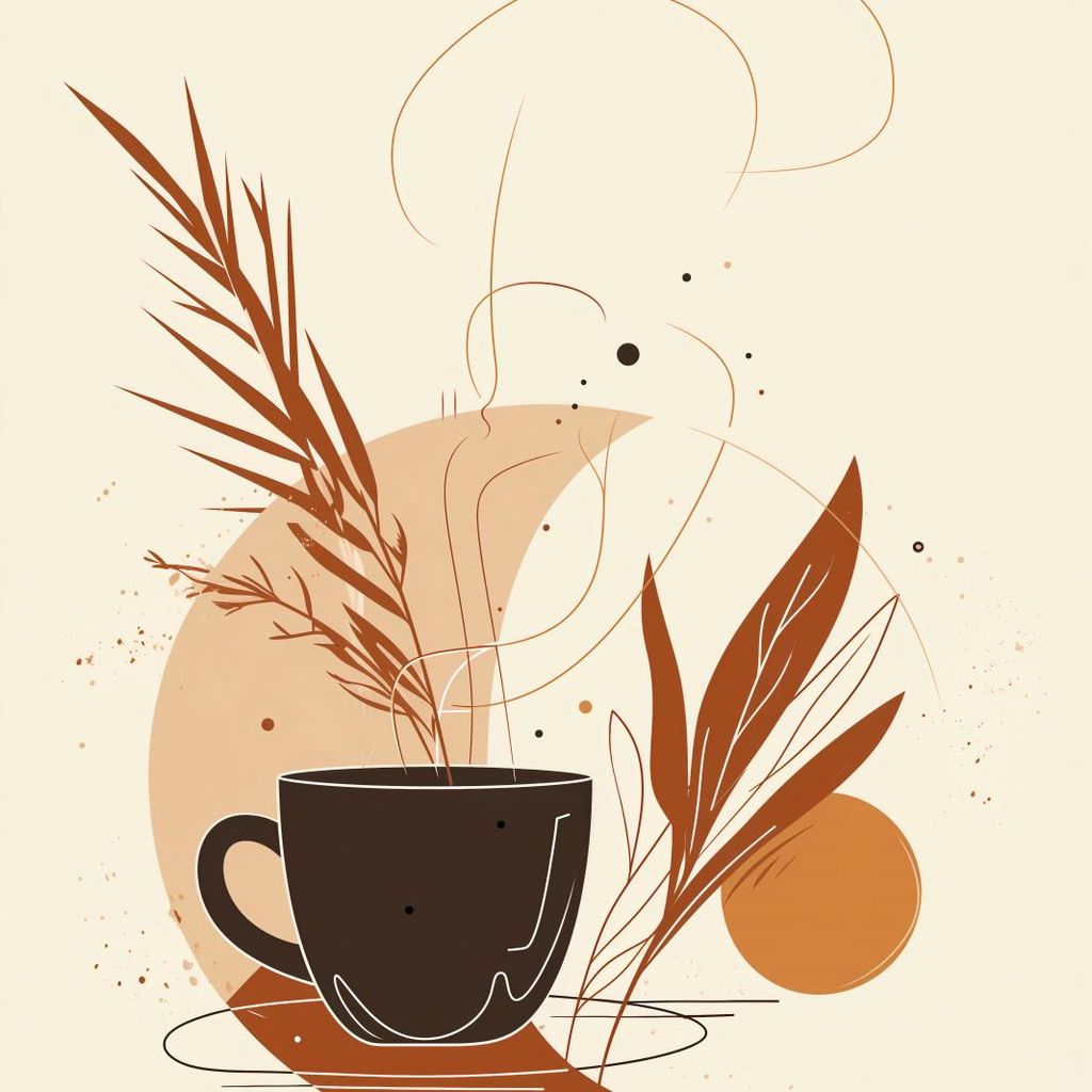 Plakat 20x20cm Morgentliche Kaffeemusik