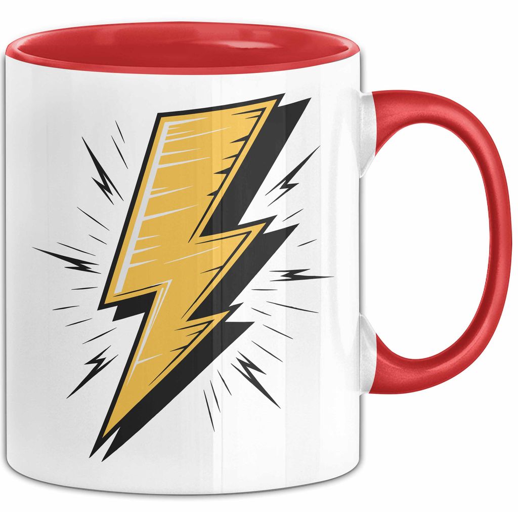 Elektriker Tasse Geschenkidee für Elektrotechniker (Rot)