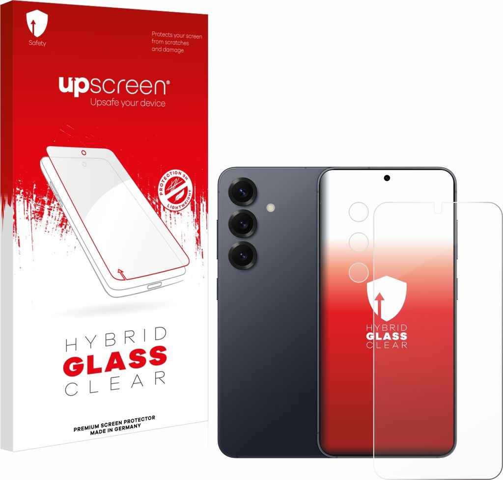 upscreen Schutzglas für Samsung Galaxy S25 Plus (Display+Kamera) Schutzfolie Panzer Folie Glas Display Schutz klar