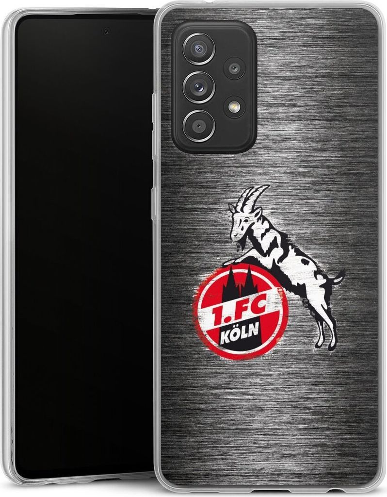 DeinDesign Slim Hülle für Samsung Galaxy A52s 5G Silikon Case Ultra Dünn Handyhülle 1. FC Köln Metallic Look Offizielles Lizenzprodukt