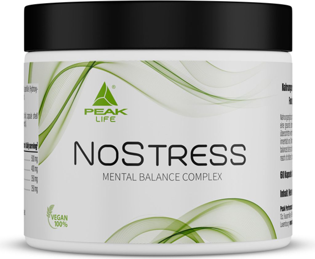 NoStress - 60 Kapseln I 30 Portionen I Adaptogen Matrix aus 350 mg Ashwagandha I 500 mg Rhodiola Rosea I 400 mg Panax Ginseng I 250 mg Shilajit I für