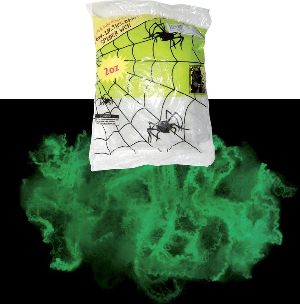 Ragnatela con ragni Ragnatele verde nottilucente 16qm 60g - Immagine del prodotto 