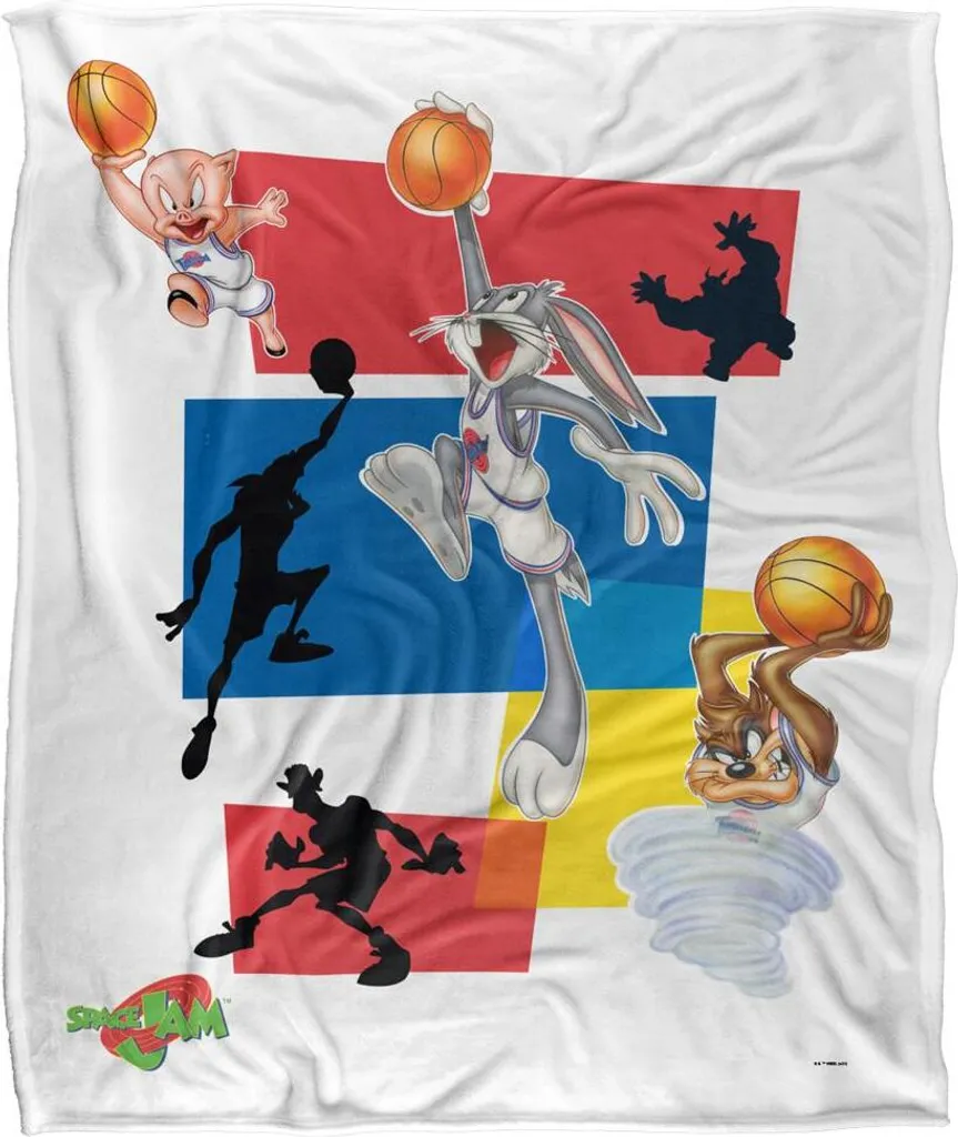 Couverture Space Jam Dunking TV19363 Multicolore Taille Unique Officielle - 2
