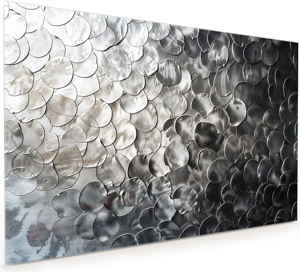 Küchenrückwand Spritzschutz Glas mit Motiv Metallic Schuppen 40 x 40 cm