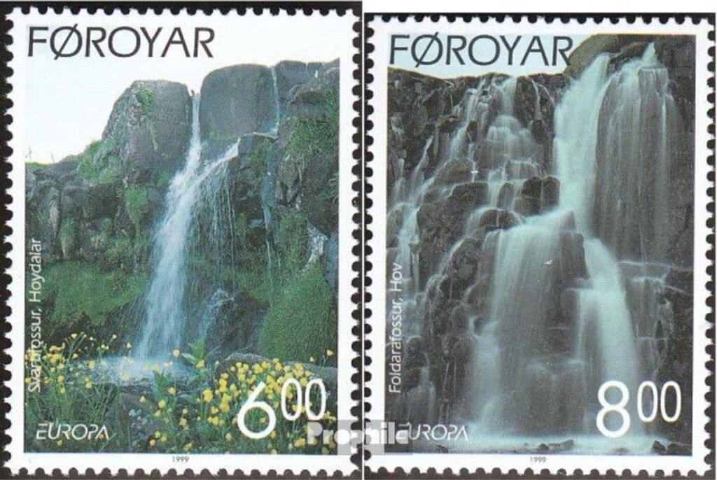 Briefmarken Dänemark - Färöer 1999 Mi 354-355 (kompl.Ausg.) postfrisch Nationalparks