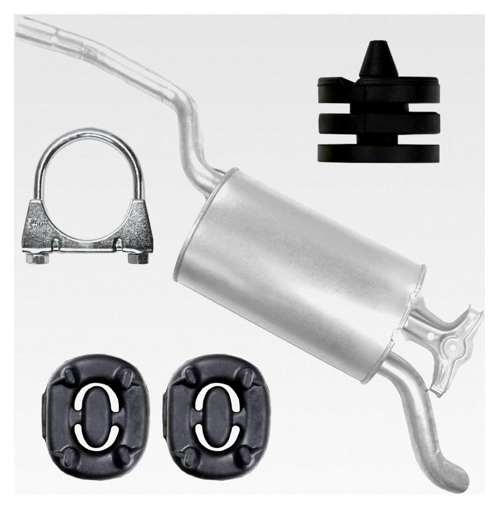 Auspuff-Endtopf für Mercedes 200 200D 230 250D W124 C124 12.1984-06.1995 2.0 D 2.0i 2.3 2.5 D Limousine, Coupé